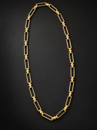 Gold Rectangle Link Chain