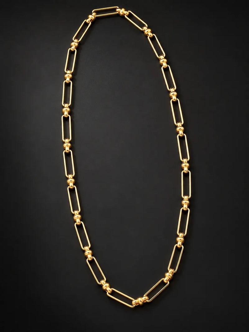 Gold Rectangle Link Chain