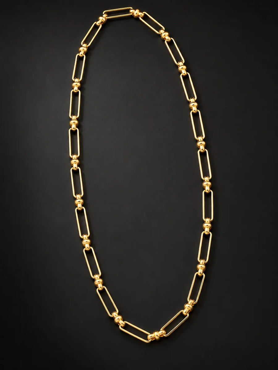 Gold Rectangle Link Chain - Desire by Bharat Ahuja