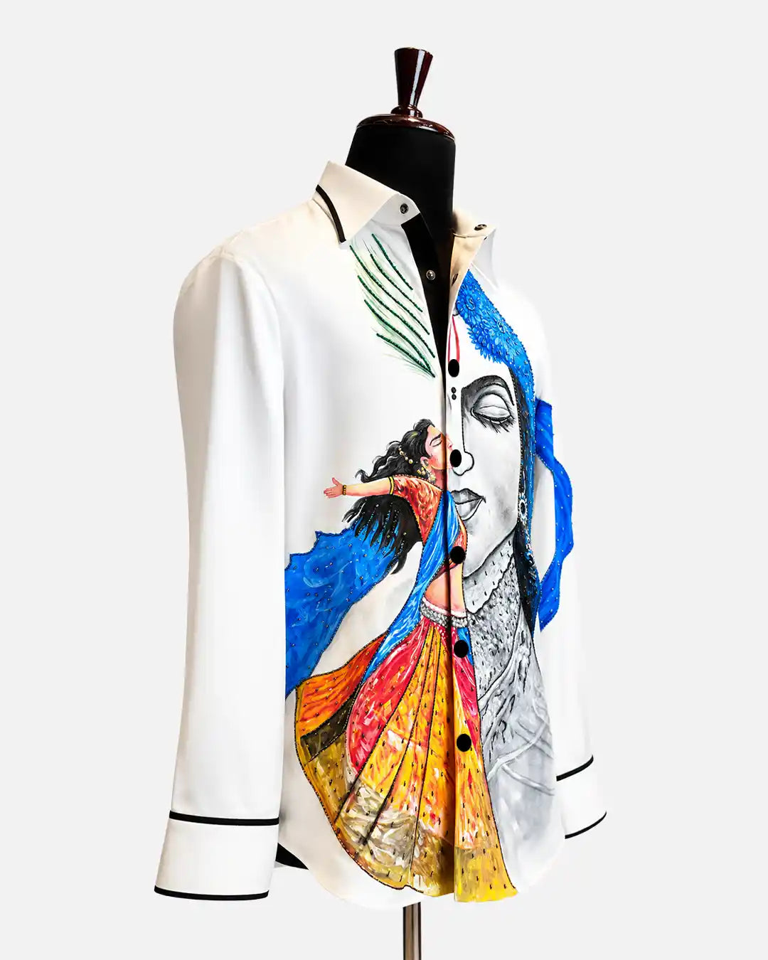 Ivory Artistic Divine Motif Designer Shirt
