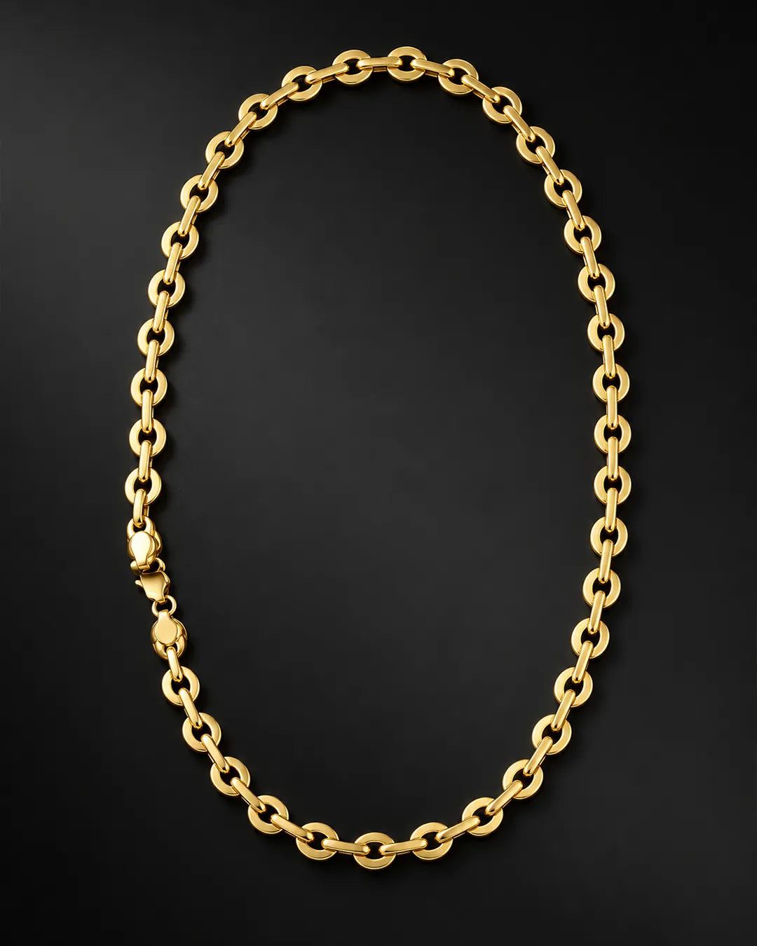 Gold Round Link Chain