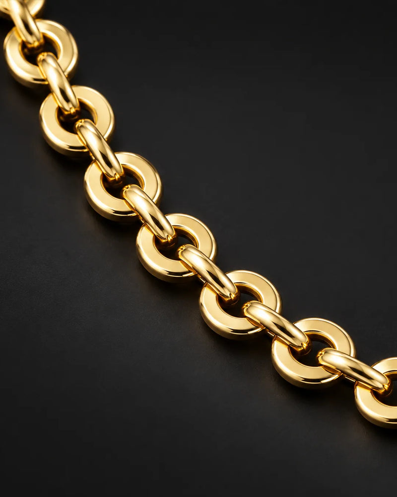 Gold Round Link Chain
