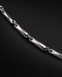 Silver Geometric Link Chain