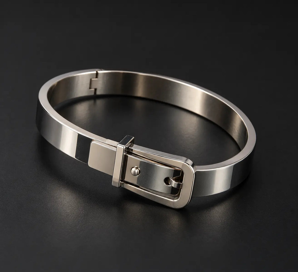 Silver Buckle Cuff Bracelet