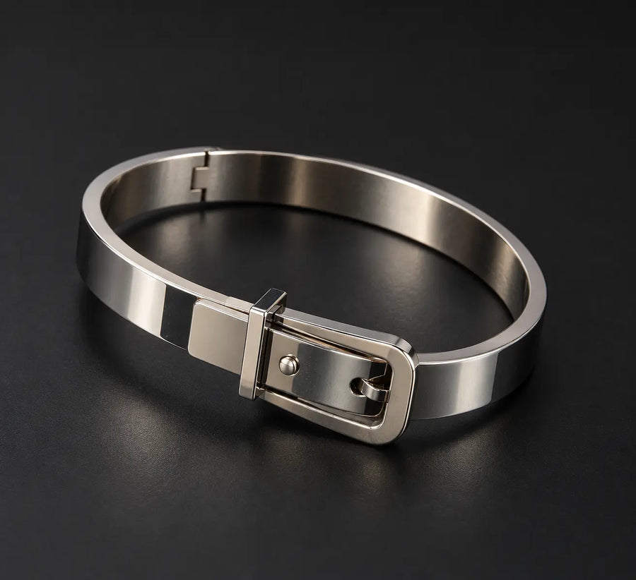 Silver Buckle Cuff Bracelet - Desire by Bharat Ahuja