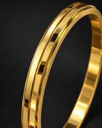 Minimal Gold Double-Line Bangle