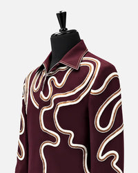 Burgundy Embroidered Shirt