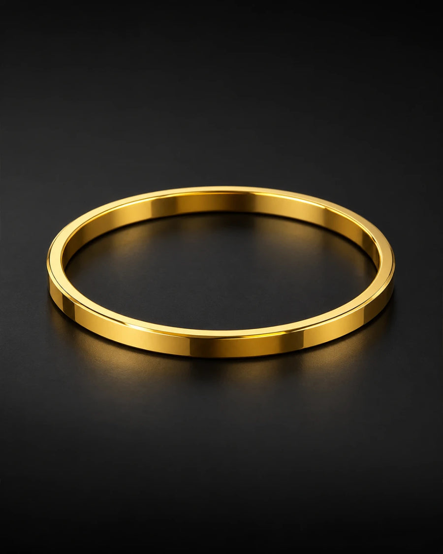 Minimal Gold Men's Bangle - Desire by Bharat Ahuja