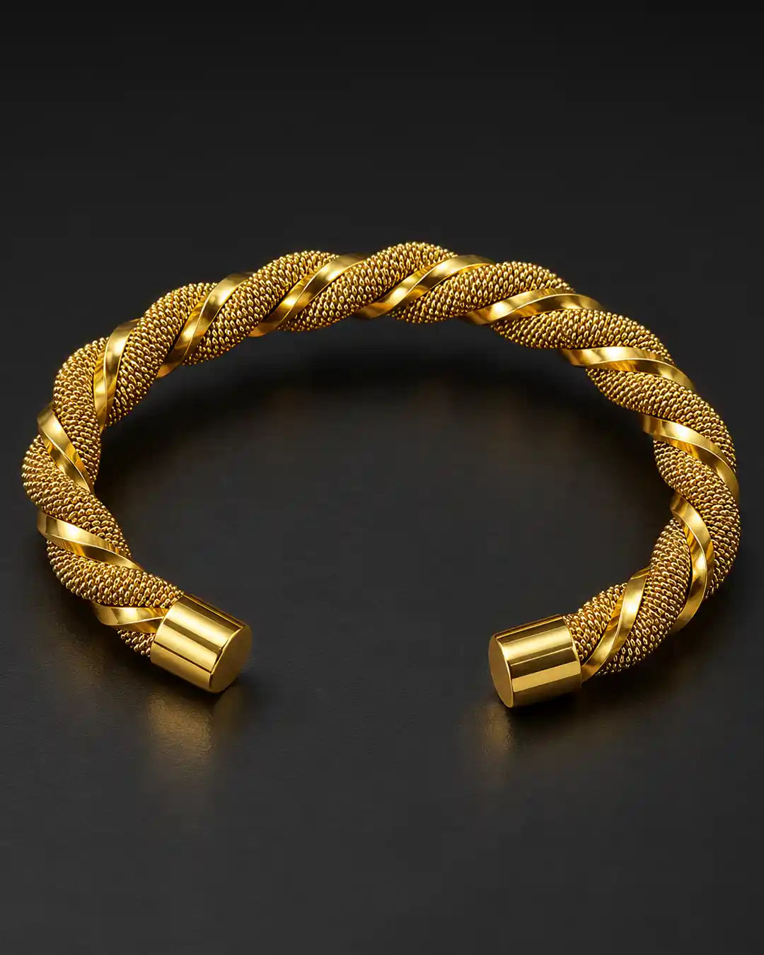 Gold Twisted Mesh Bracelet