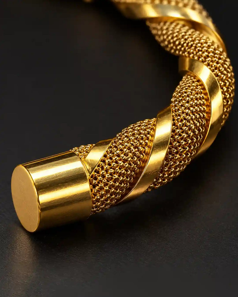 Gold Twisted Mesh Bracelet