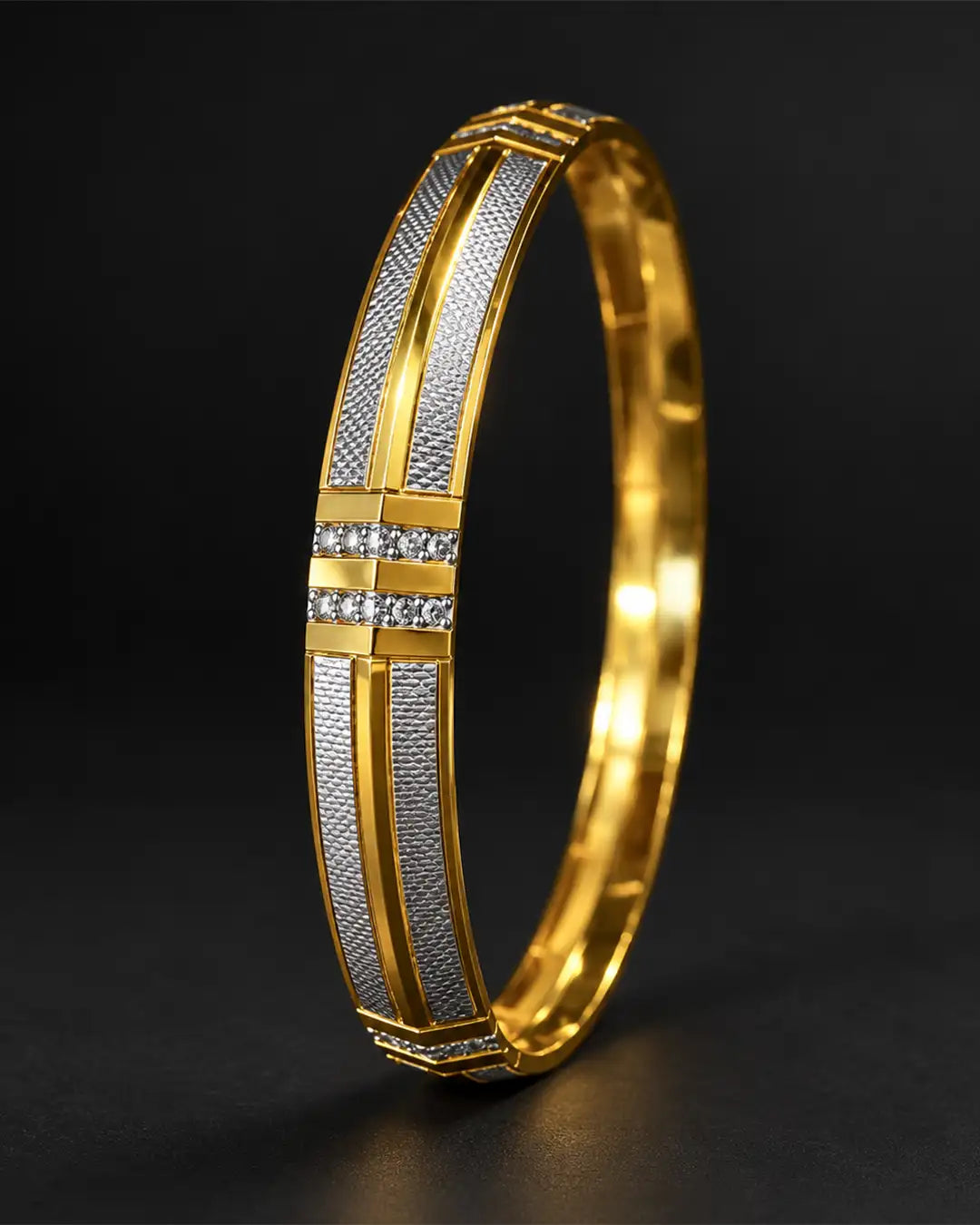 Dual Tone Crystal Bracelet