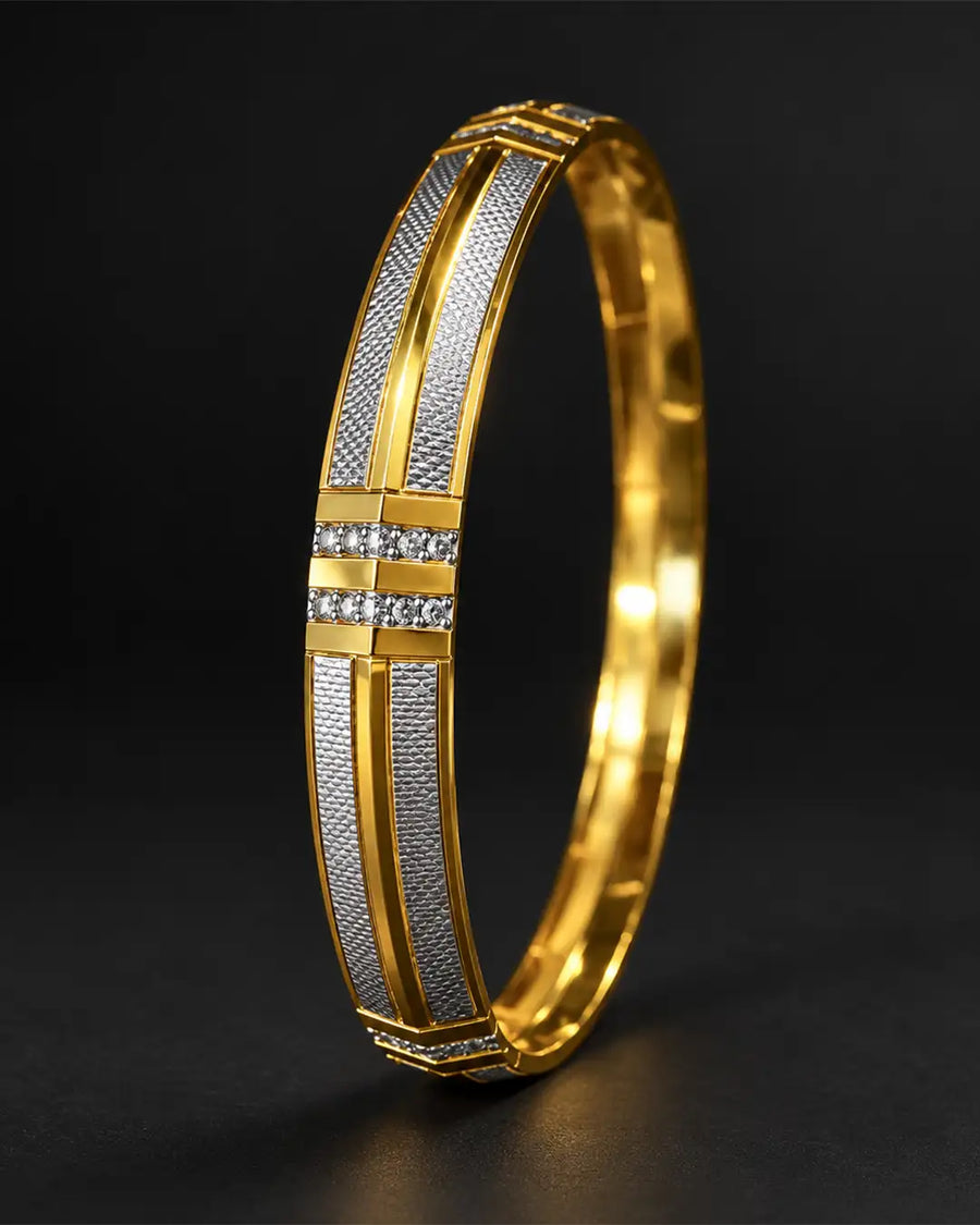 Dual Tone Crystal Bracelet - Desire by Bharat Ahuja