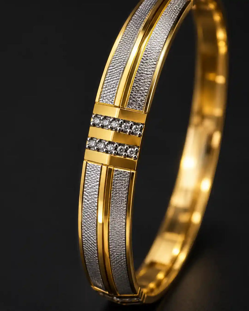 Dual Tone Crystal Bracelet