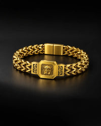 Gold Medusa Link Bracelet