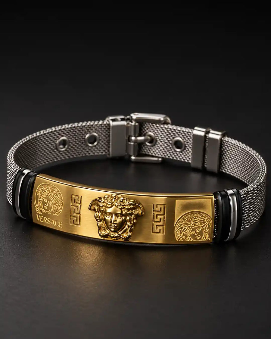 Dual Tone Medusa Mesh Bracelet - Desire by Bharat Ahuja