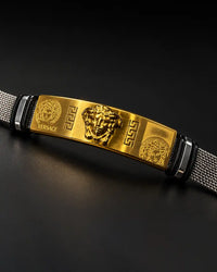 Dual Tone Medusa Mesh Bracelet