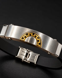 Black & Silver Geometric Bracelet