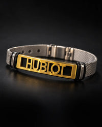 Gold Logo Mesh Bracelet