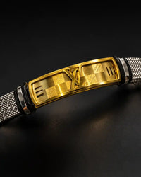 Gold Logo Mesh Bracelet