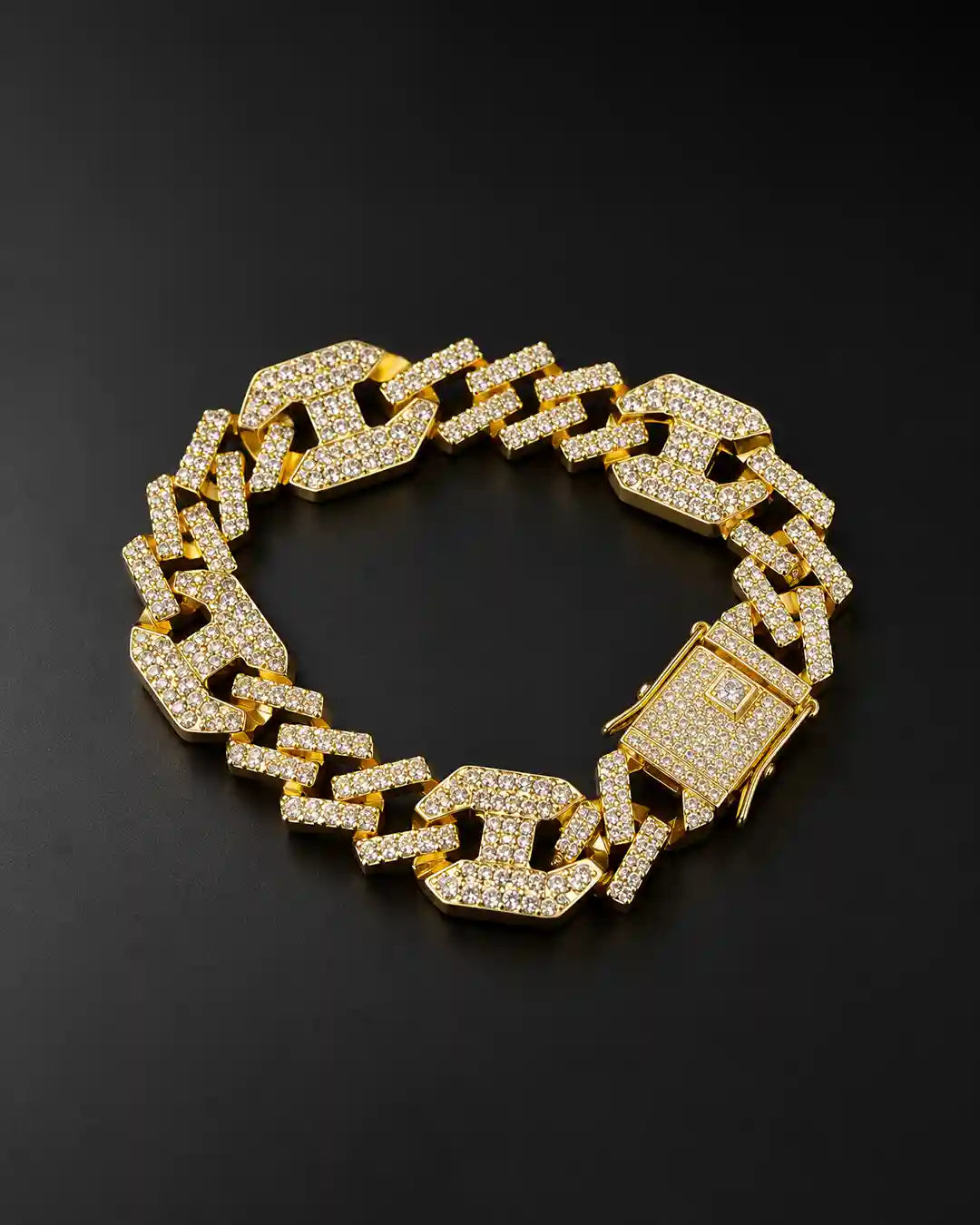 Gold Crystal Link Bracelet