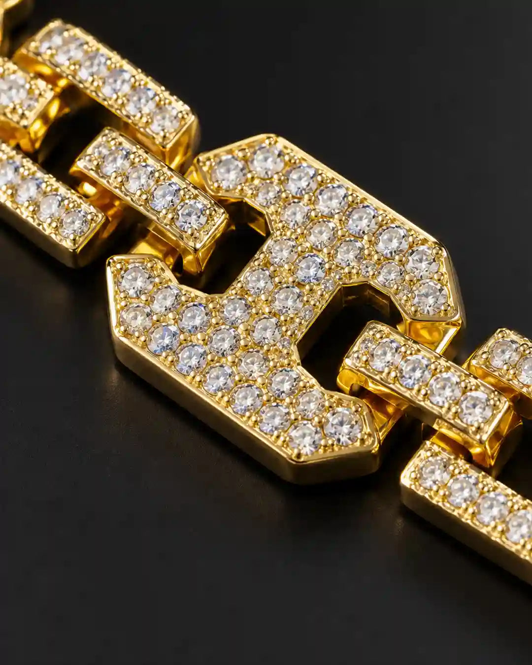 Gold Crystal Link Bracelet