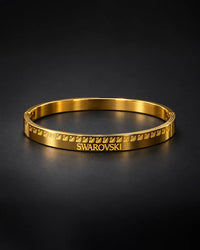 Gold Swan Bangle Bracelet