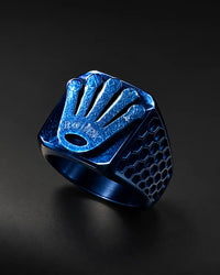 Blue Crown Statement Ring