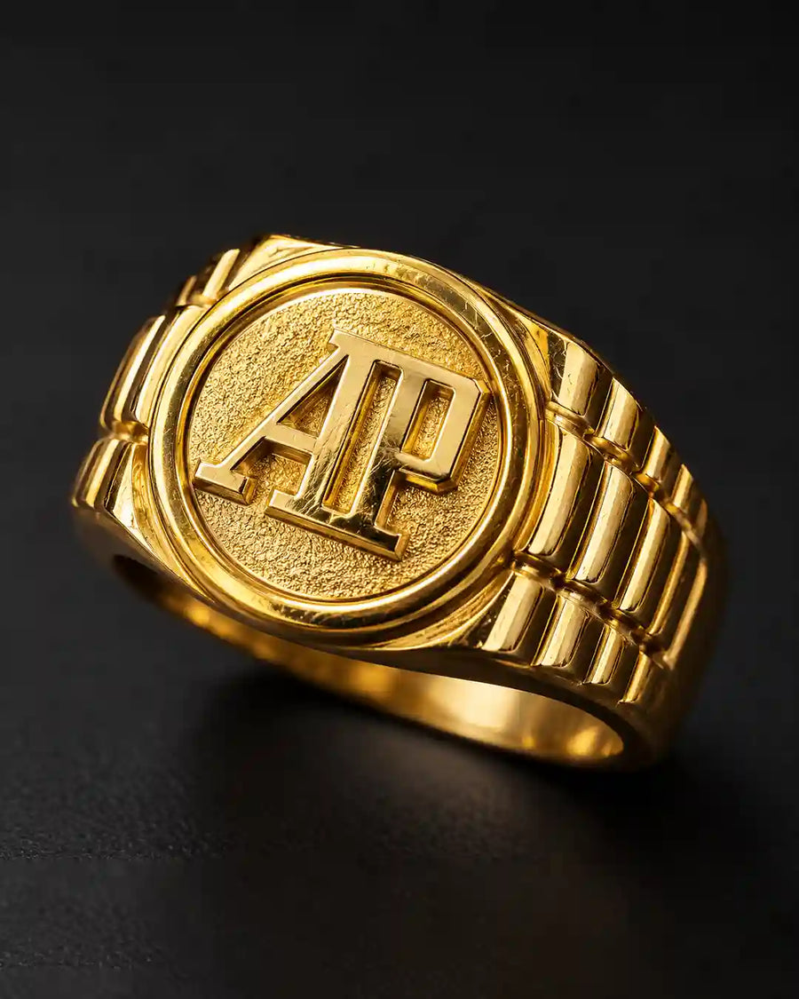 Gold AP Statement Ring - Desire by Bharat Ahuja