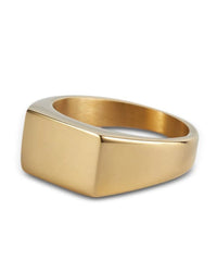 Minimal Gold Square Signet Ring