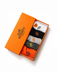Hermès Logo Ankle Socks Gift Box Set