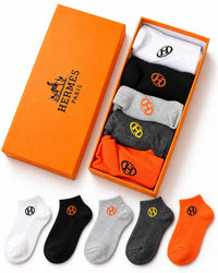 Hermès Logo Ankle Socks Gift Box Set