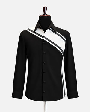Black Contrast Designer Shirt