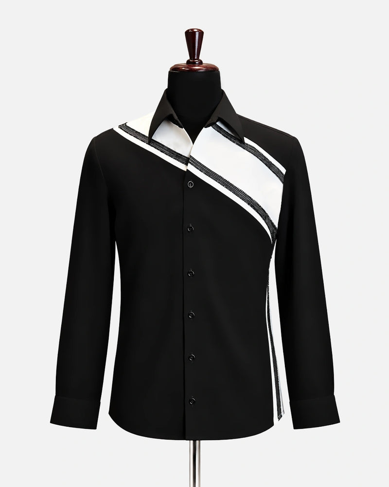 Black Contrast Designer Shirt
