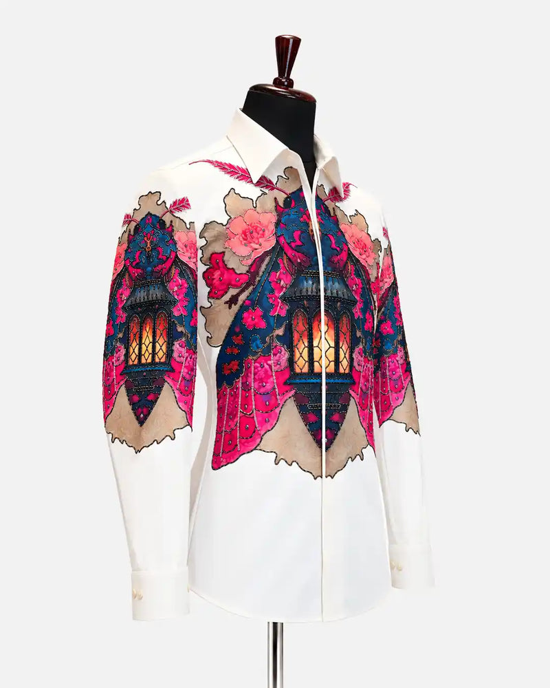 Ivory Floral Art Shirt