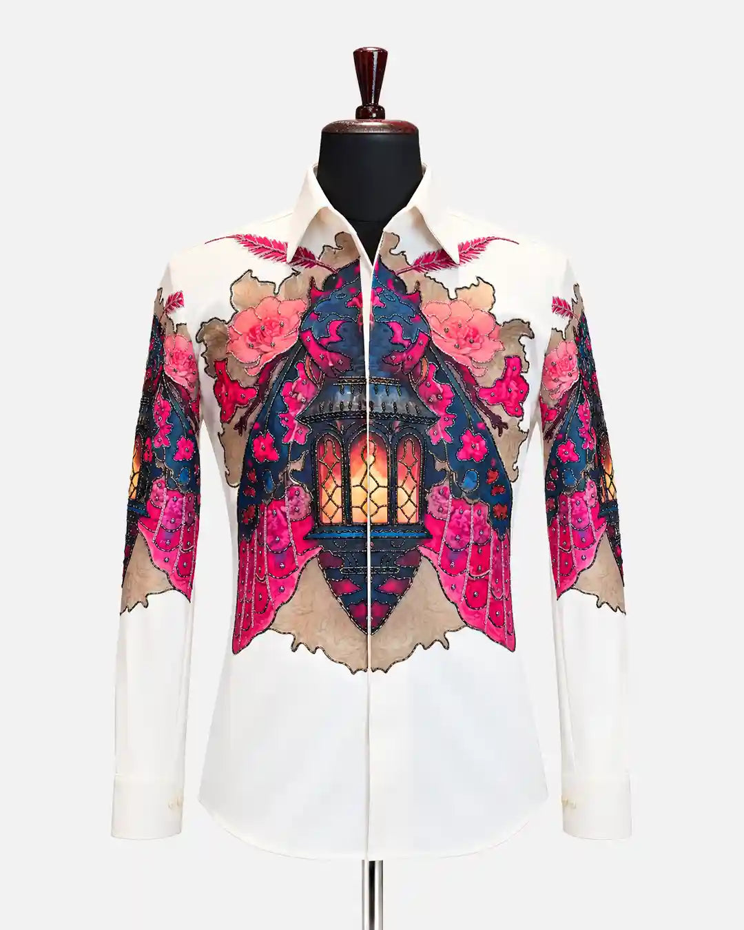 Ivory Floral Art Shirt