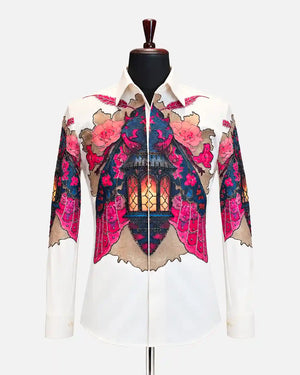 Ivory Floral Art Shirt