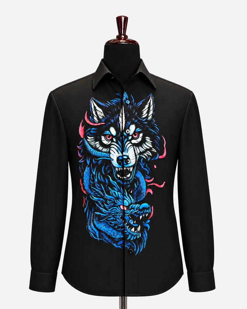 Black Wolf Dragon Shirt