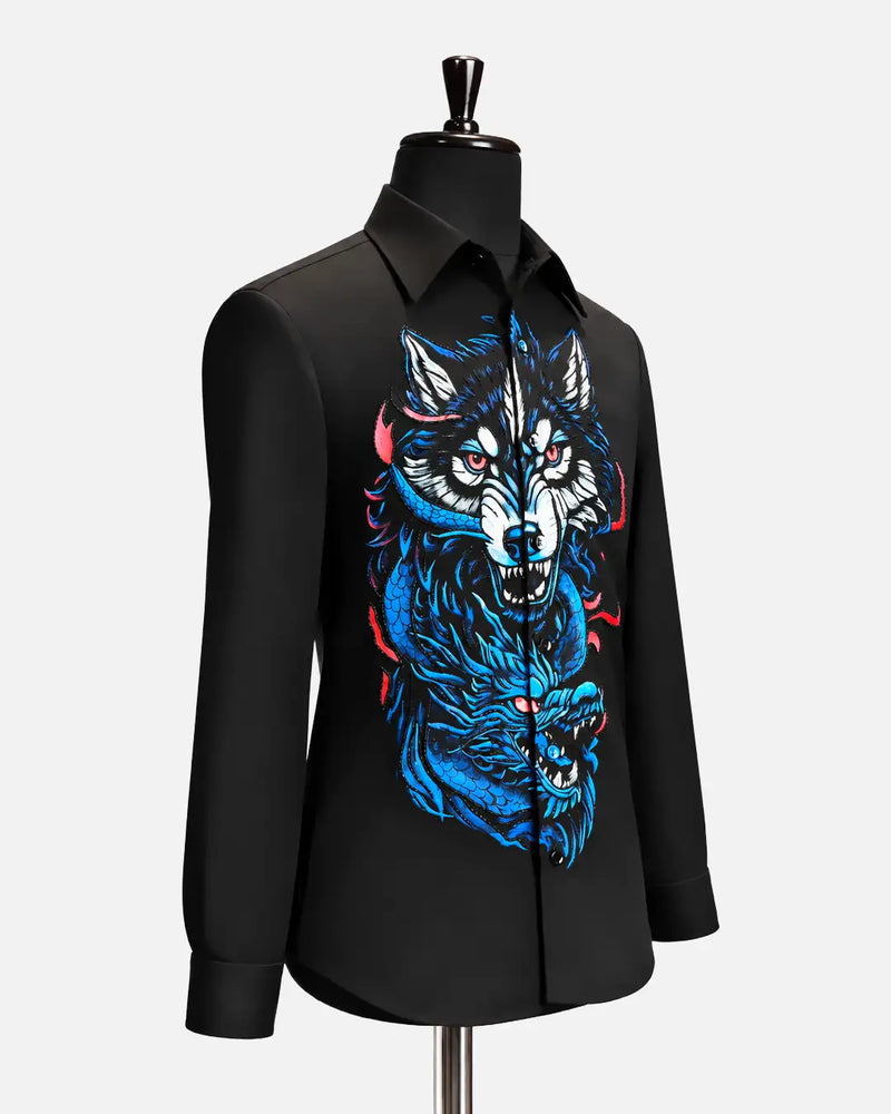 Black Wolf Dragon Shirt