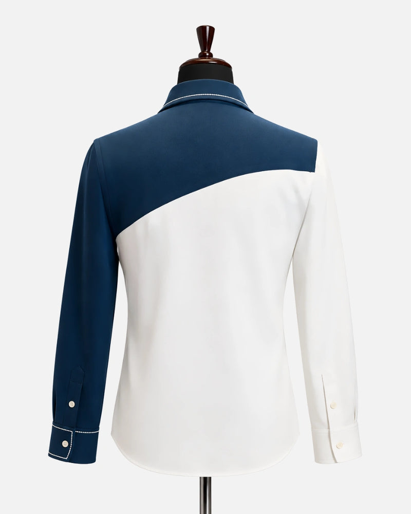 Navy & Ivory Embellished Shacket