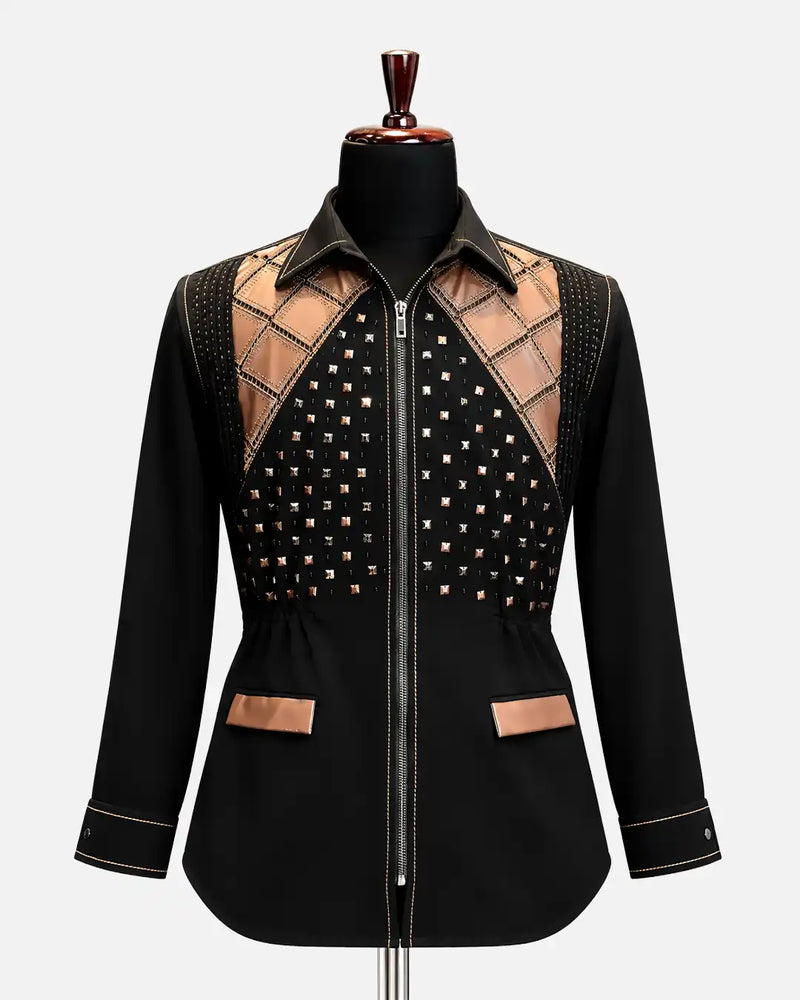 Embellished Black Shacket