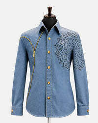 Laser-Cut Zip Detail Shacket