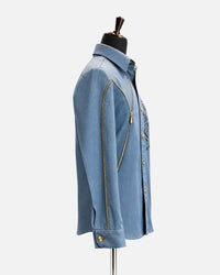 Laser-Cut Zip Detail Shacket