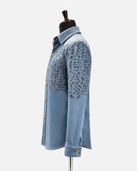 Laser-Cut Zip Detail Shacket