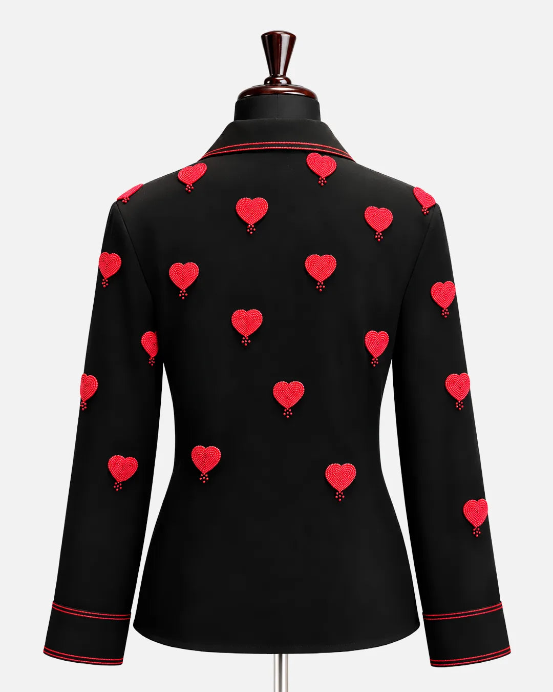 Embellished Heart Zip Shirt