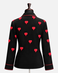 Embellished Heart Zip Shirt