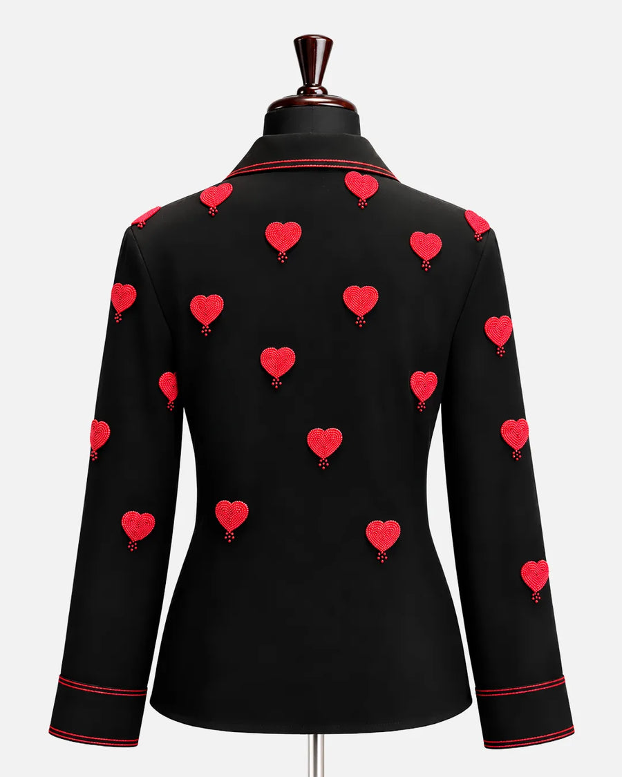 Embellished Heart Zip Shirt - Desire by Bharat Ahuja