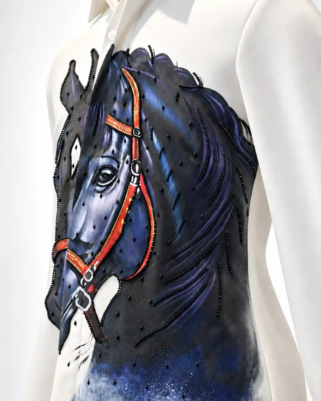 White Horse Artwork Designer Shirt