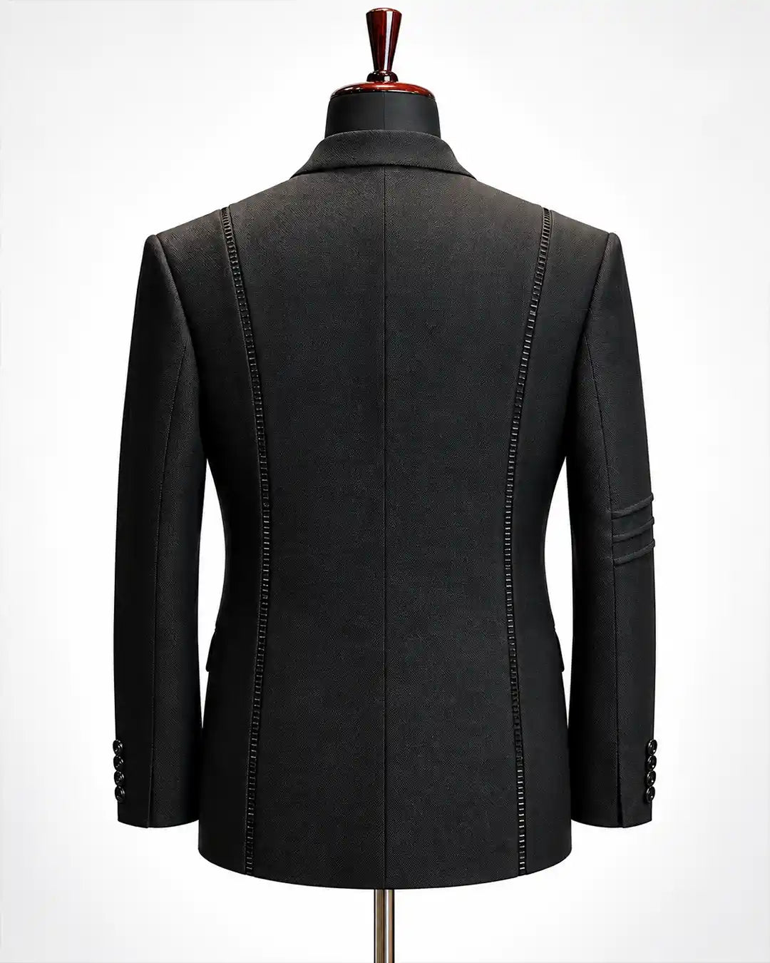 Black Shawl Lapel Statement Tuxedo Blazer