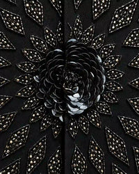 Black Crystal Bloom Embellished Shirt