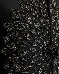 Black Crystal Bloom Embellished Shirt